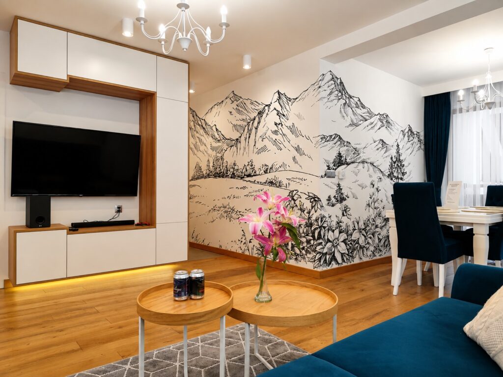 apartament pisany nowoczesny w zakopiańskim stylu